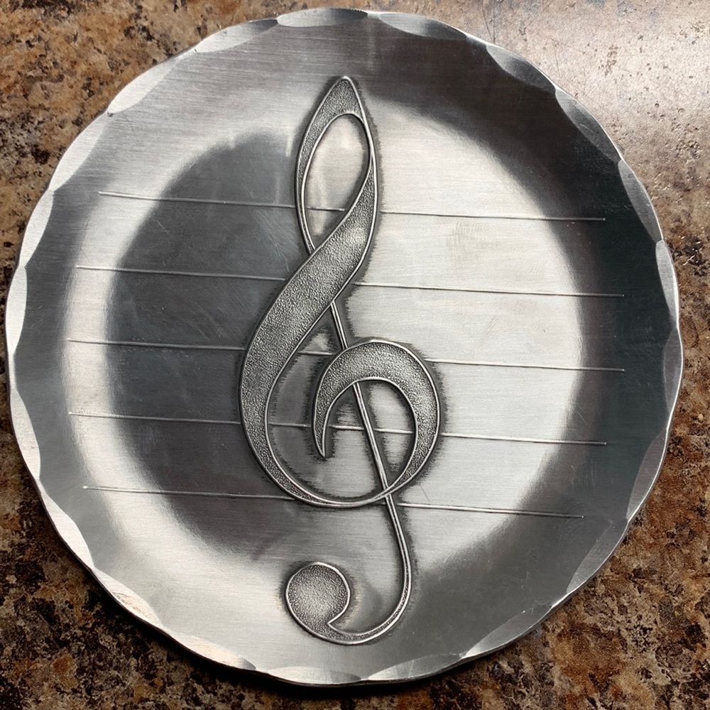 Treble clef coaster